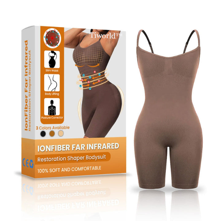 Tiworld™ lonFiberFar Infrared Recovery Shaper Backless Shapewear Bodysuit Summer Sale 2024