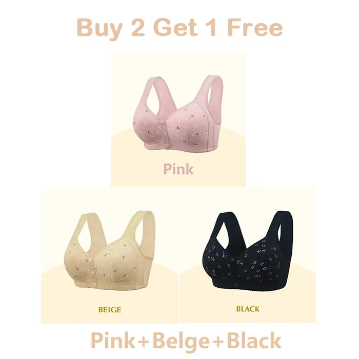 🌹Buy 2 Get 1 Free🌹Design for Senior Front Closure Cotton Bra🎀