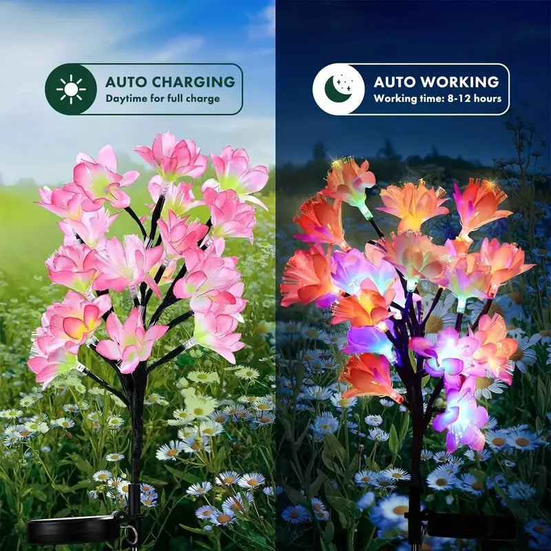 Solar garden lawn lights, outdoor luminous flower decorations, Thanksgiving gifts, romantic gifts