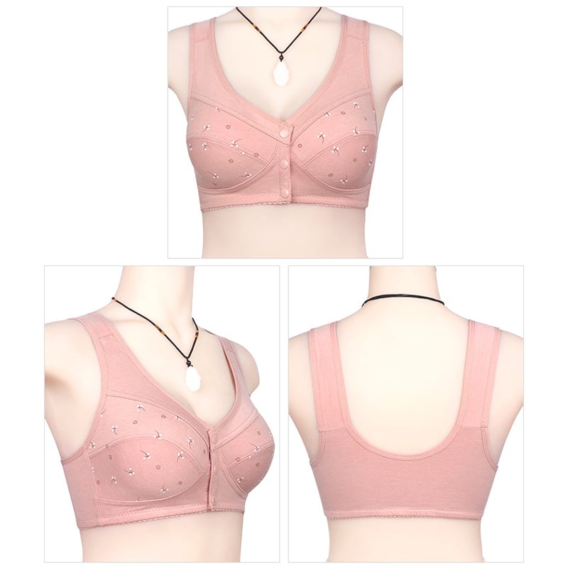 🌹Buy 2 Get 1 Free🌹Design for Senior Front Closure Cotton Bra🎀